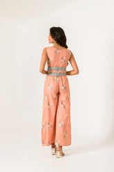 Scarlet Orange Embellished Jumpsuit